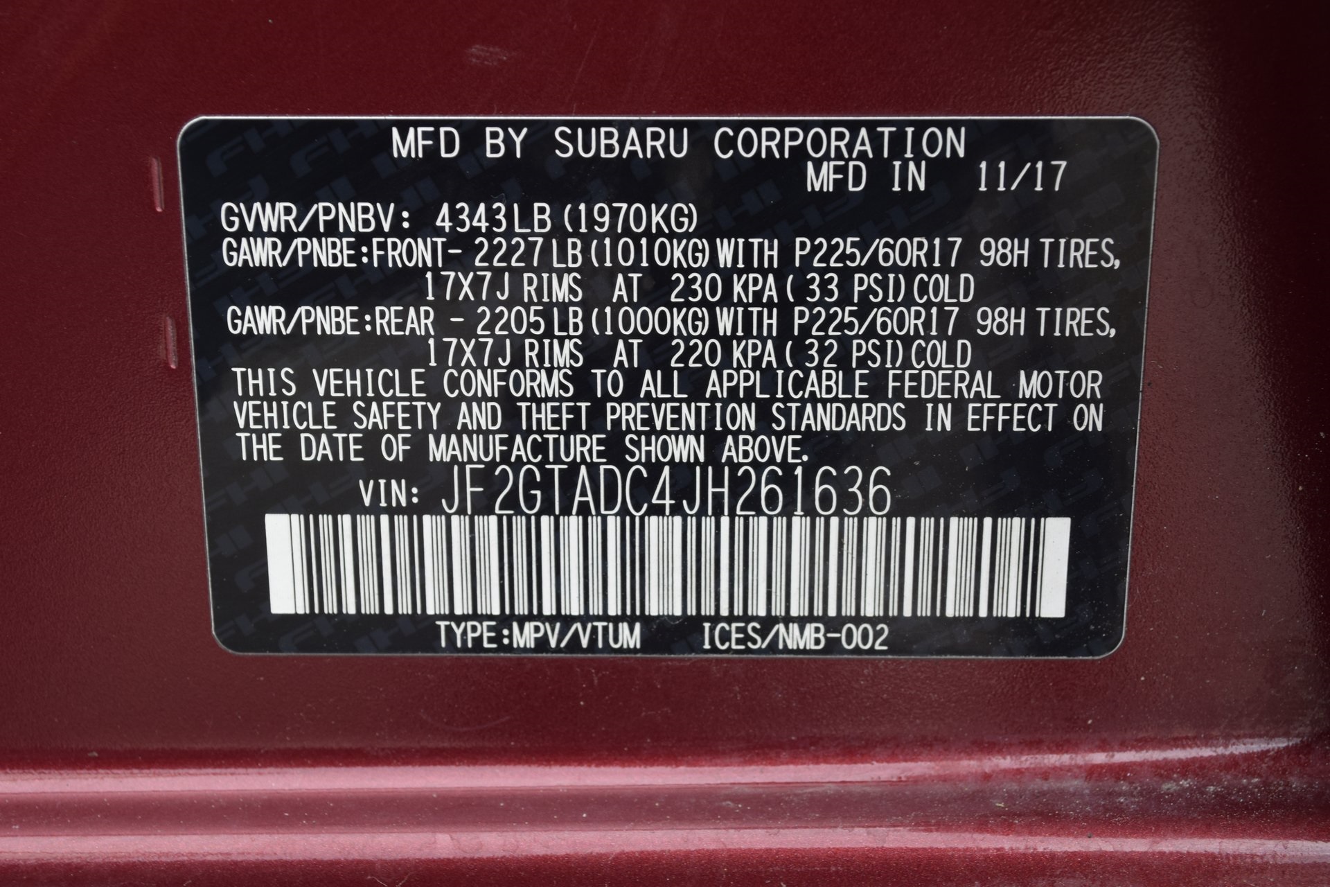 2018 Subaru Crosstrek 2.0i Premium Red at Bravo Nissan