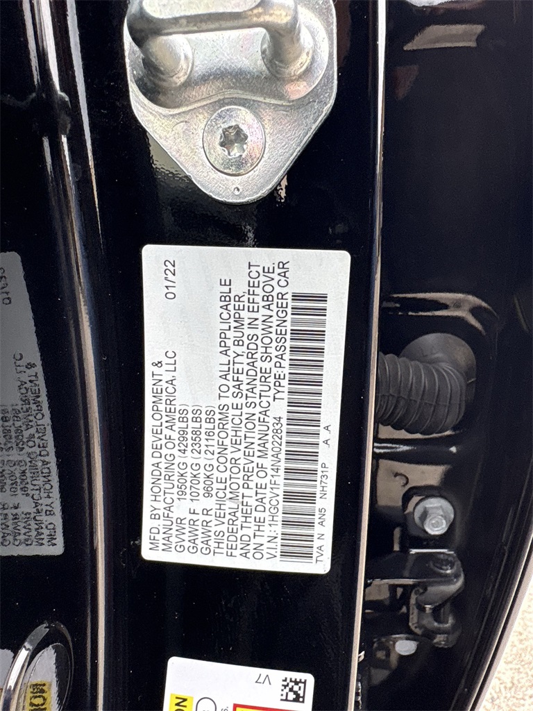 2022 Honda Accord LX Black at Central Houston Nissan