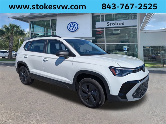 2025 Volkswagen Taos 1.5T S White at Stokes Volkswagen