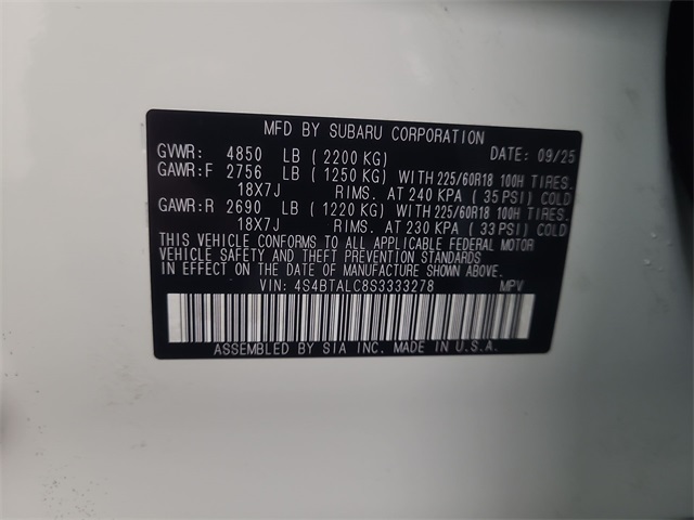 2025 – Subaru – Outback