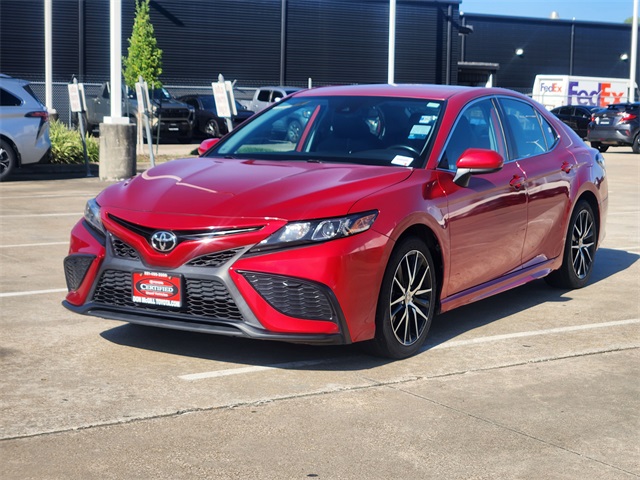 2021 Toyota Camry SE Red at Classic Chevrolet Galveston