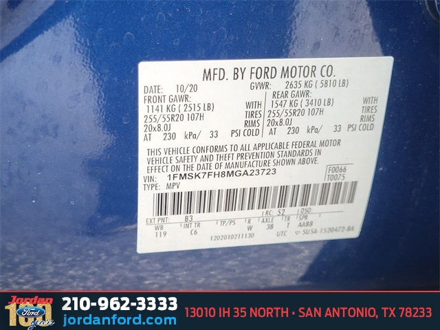 Used Car 2021 Ford Explorer  Limited For Sale Under $25,000 In San Antonio, Texas