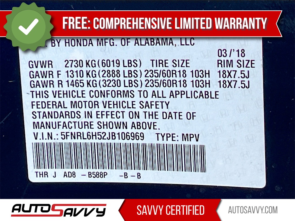 2018 Honda Odyssey EX Blue at Joe Myers Mazda Kia