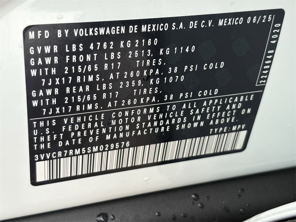 2025 Volkswagen Tiguan 2.0T S White at DeMontrond Auto Country