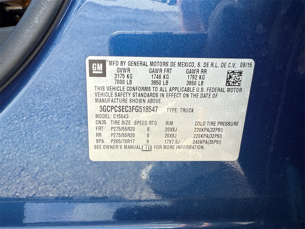 2015 Chevrolet Silverado 1500 LTZ Blue at Bravo Nissan