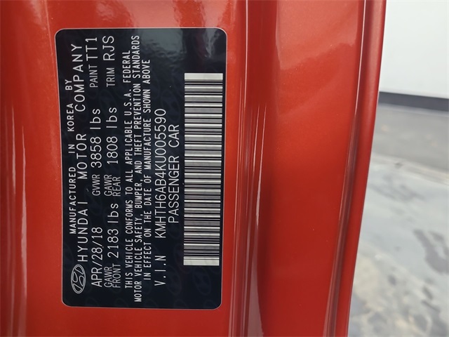 2019 – Hyundai – Veloster