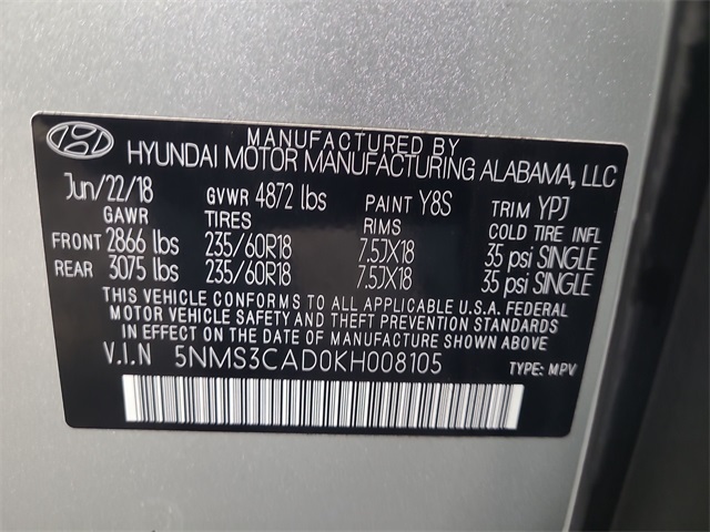 2019 – Hyundai – Santa Fe