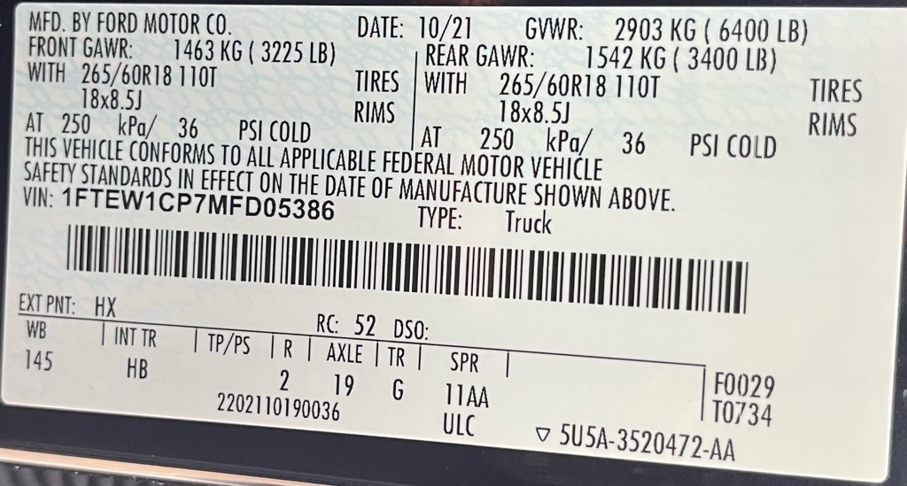 2021 Ford F-150 Lariat Blue at Gullo Toyota