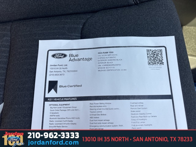 Used Car 2024 Ram 1500  Big Horn/lone Star For Sale Under $30,000 In San Antonio, Texas