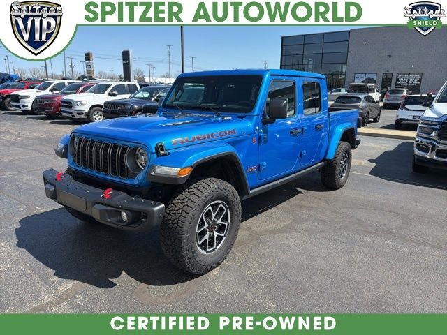 Hydro Blue Pearlcoat 2024 Jeep Gladiator Rubicon Crew Cab 4WD Pickup Truck Four-Wheel Drive 8-Speed Automatic