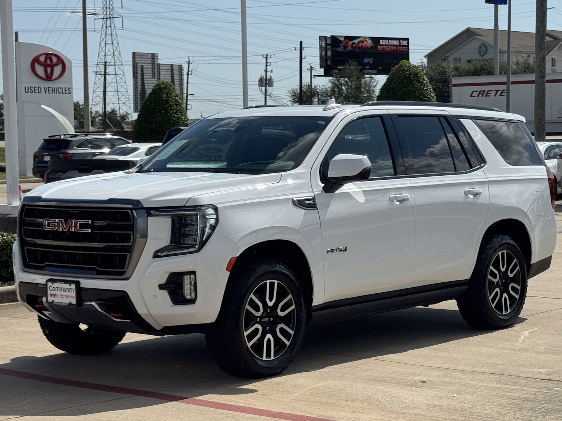 2021 GMC Yukon AT4 White at Bayway Cadillac of The Woodlands