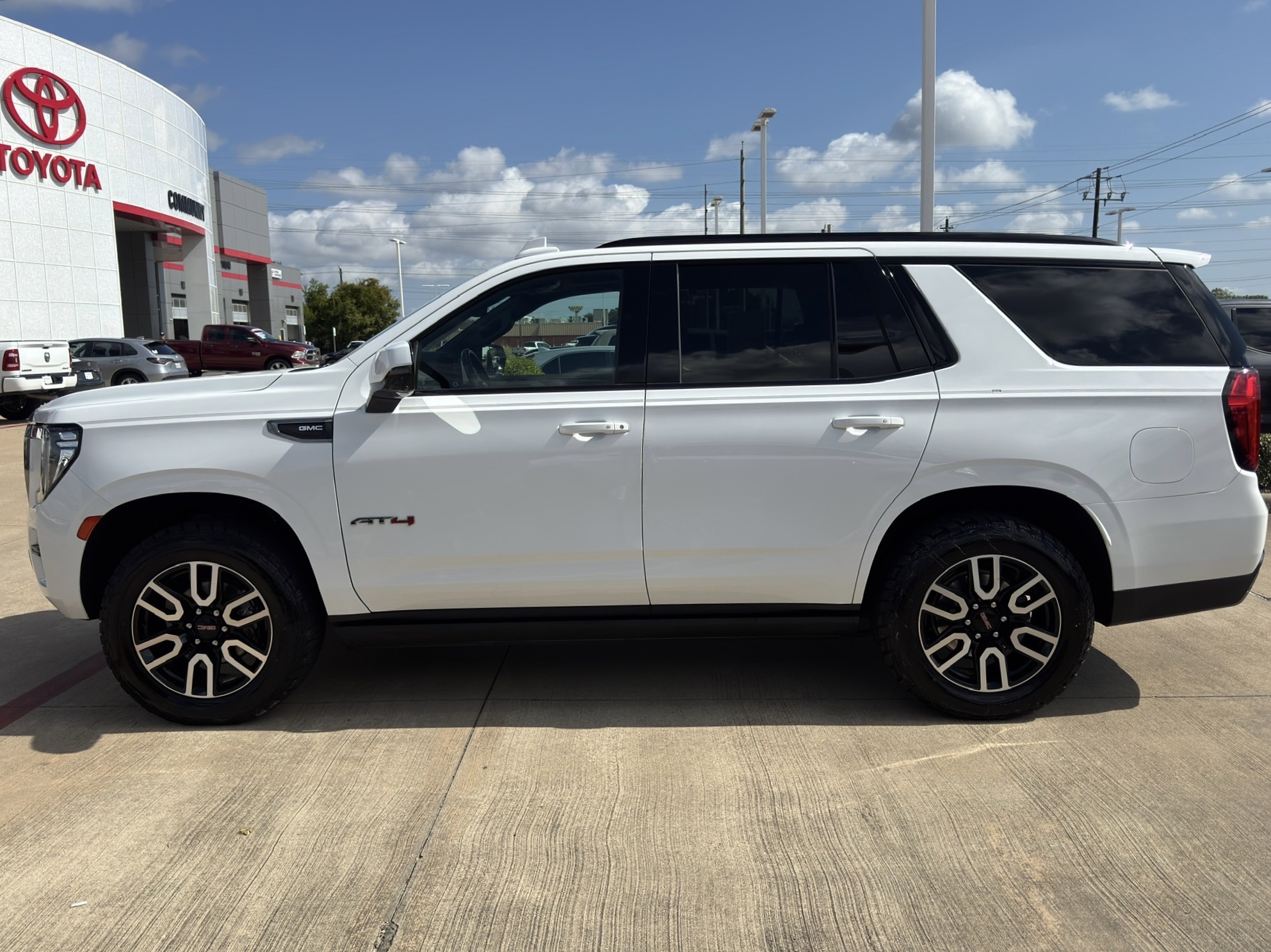 2021 GMC Yukon AT4 White at Bayway Cadillac of The Woodlands