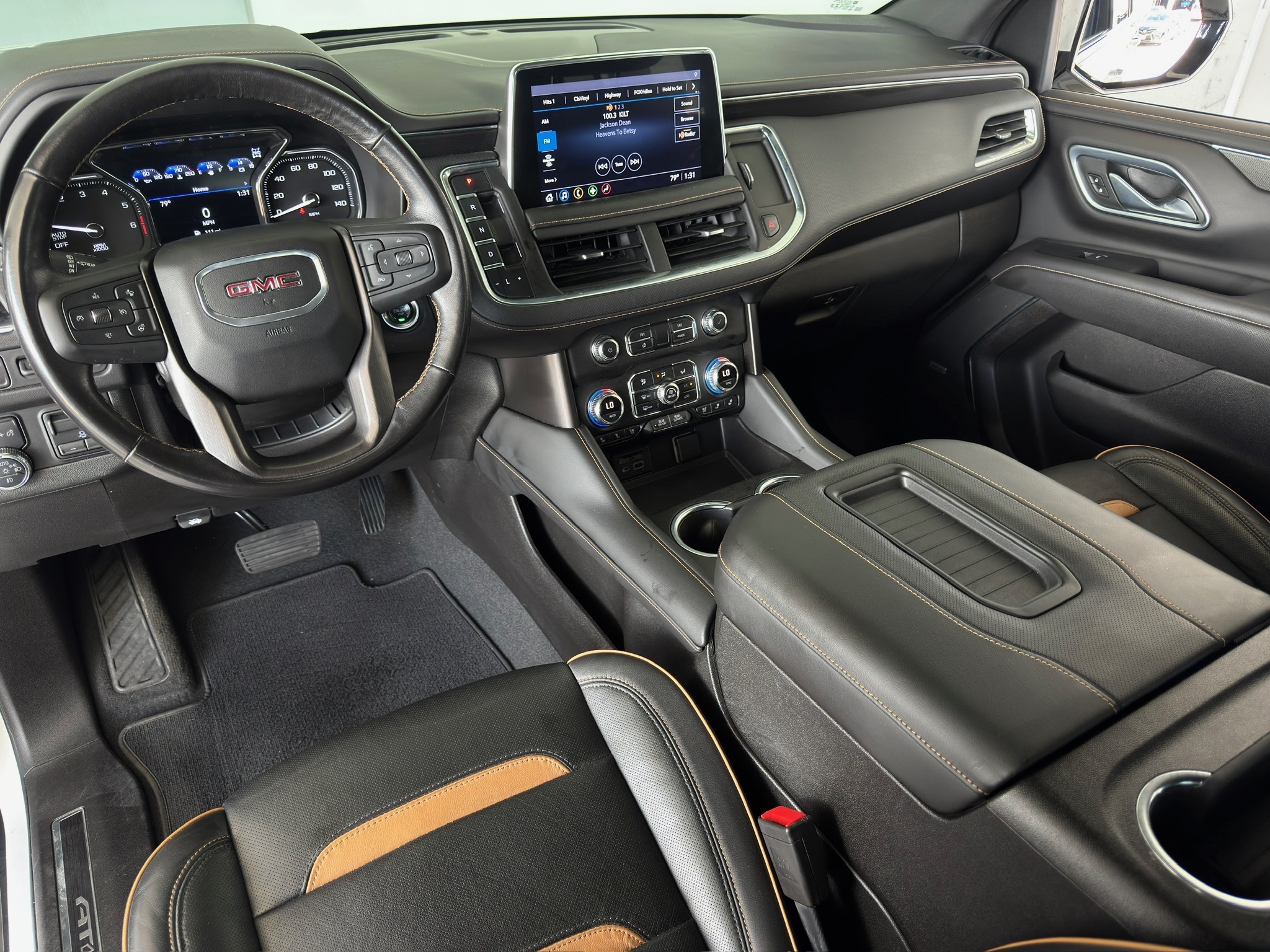 2021 GMC Yukon AT4 White at Bayway Cadillac of The Woodlands