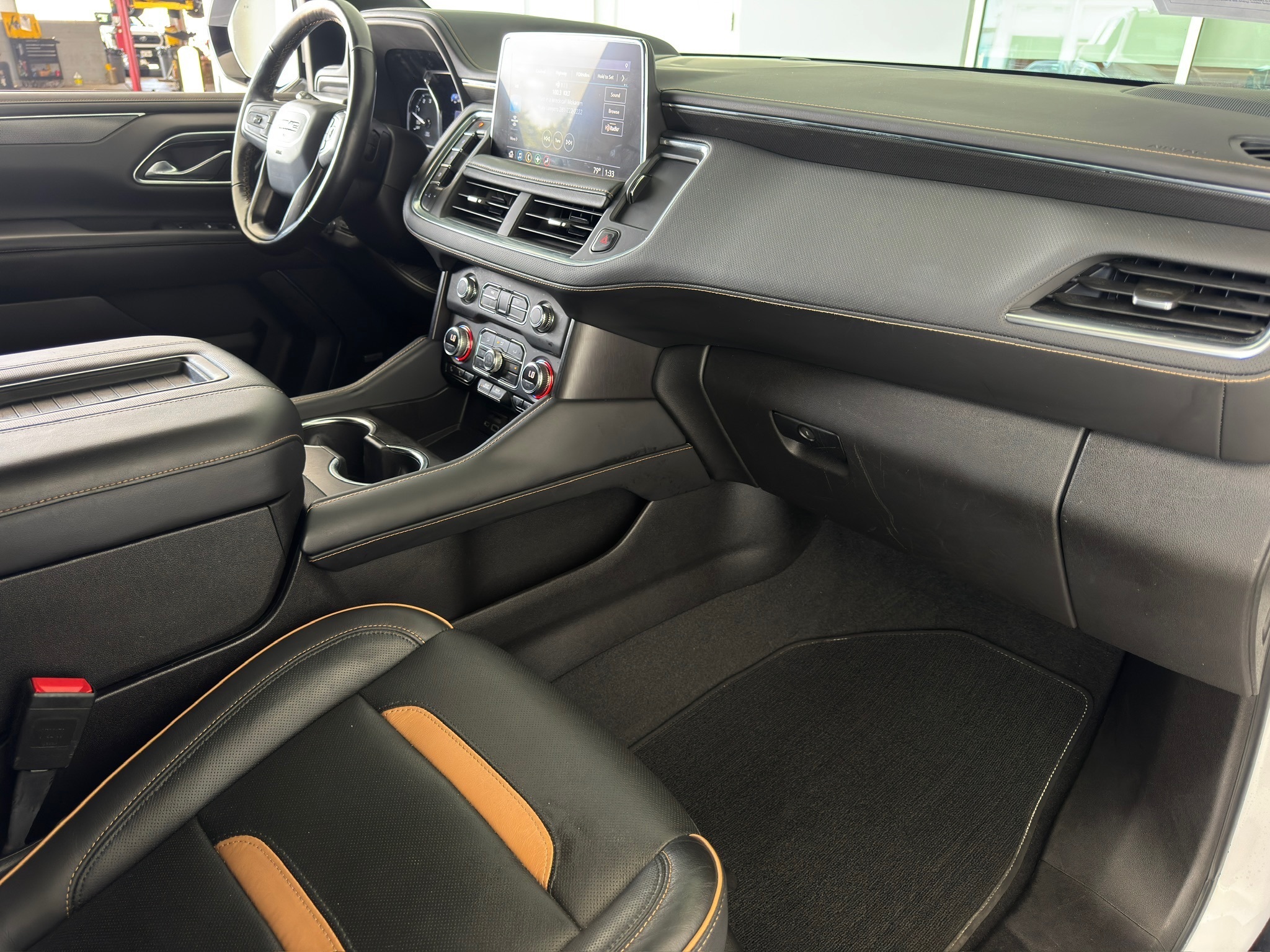 2021 GMC Yukon AT4 White at Bayway Cadillac of The Woodlands