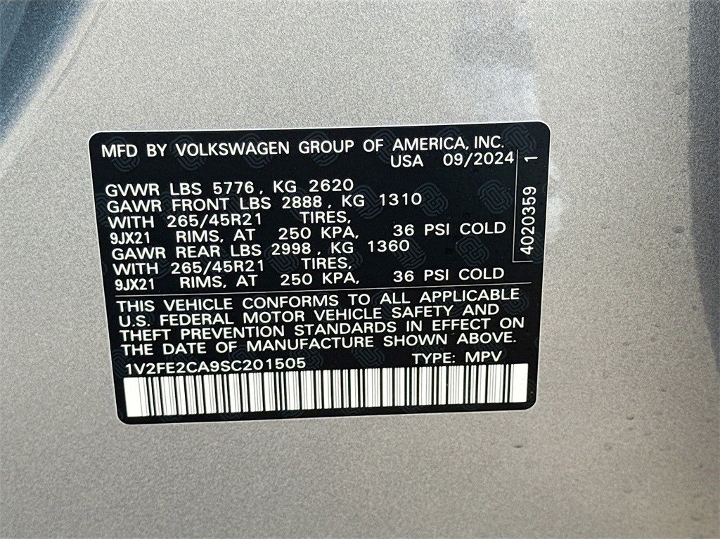 2025 Volkswagen Atlas Cross Sport 2.0T SEL Premium R-Line Silver at DeMontrond Automotive Group