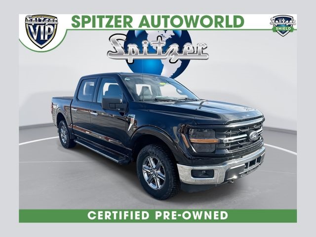 Black Metallic 2025 Ford F-150 XLT SuperCrew 4WD Pickup Truck Four-Wheel Drive Automatic