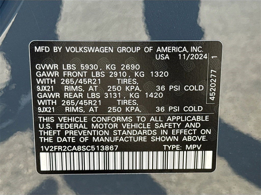 2025 Volkswagen Atlas 2.0T SEL Premium R-Line Gray at DeMontrond Automotive Group