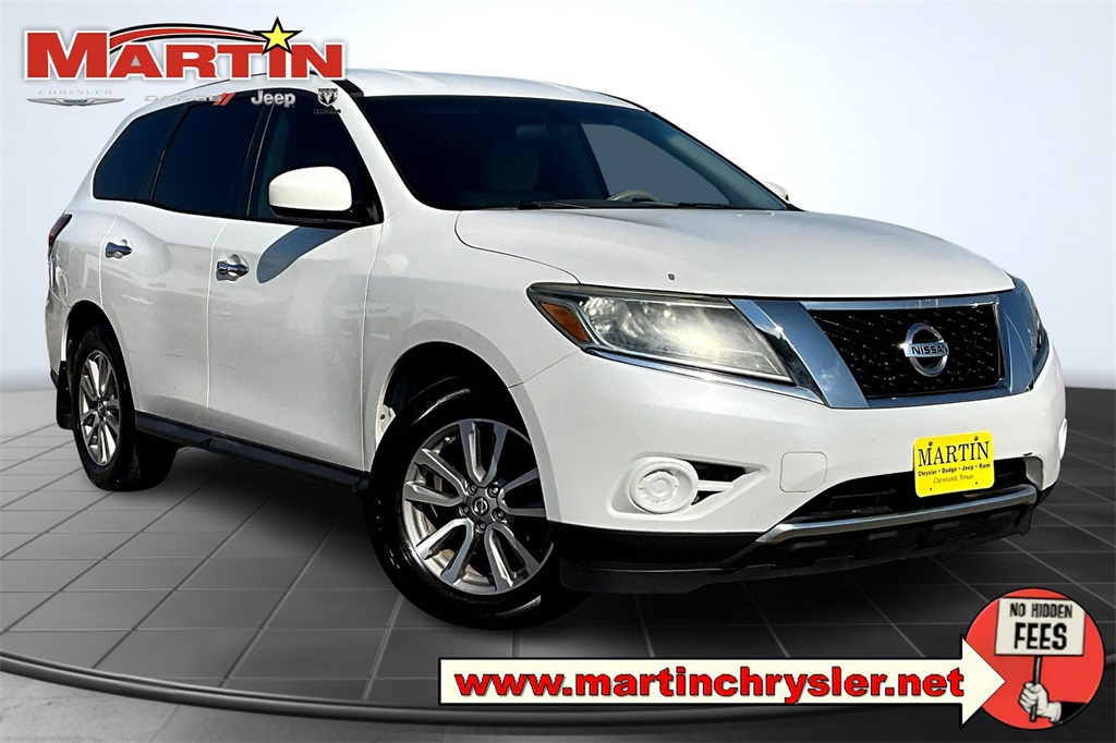 2014 Nissan Pathfinder S White at DeMontrond Mazda