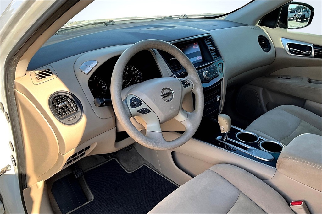 2014 Nissan Pathfinder S White at DeMontrond Mazda