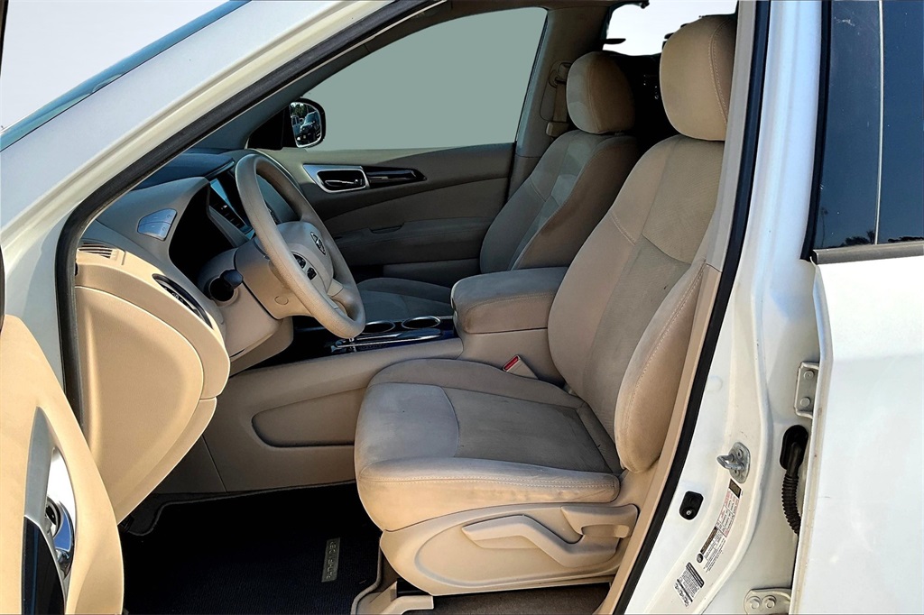 2014 Nissan Pathfinder S White at DeMontrond Mazda