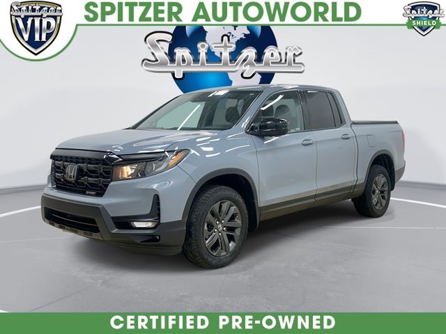 Sonic Gray Pearl 2024 Honda Ridgeline Pickup Truck All-Wheel Drive 9-Speed Automatic