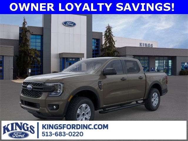 Gray 2025 Ford Ranger XL SuperCrew 4WD Pickup Truck Four-Wheel Drive Automatic