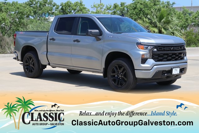2025 Chevrolet Silverado 1500 Custom Gray at Classic Chevrolet Galveston