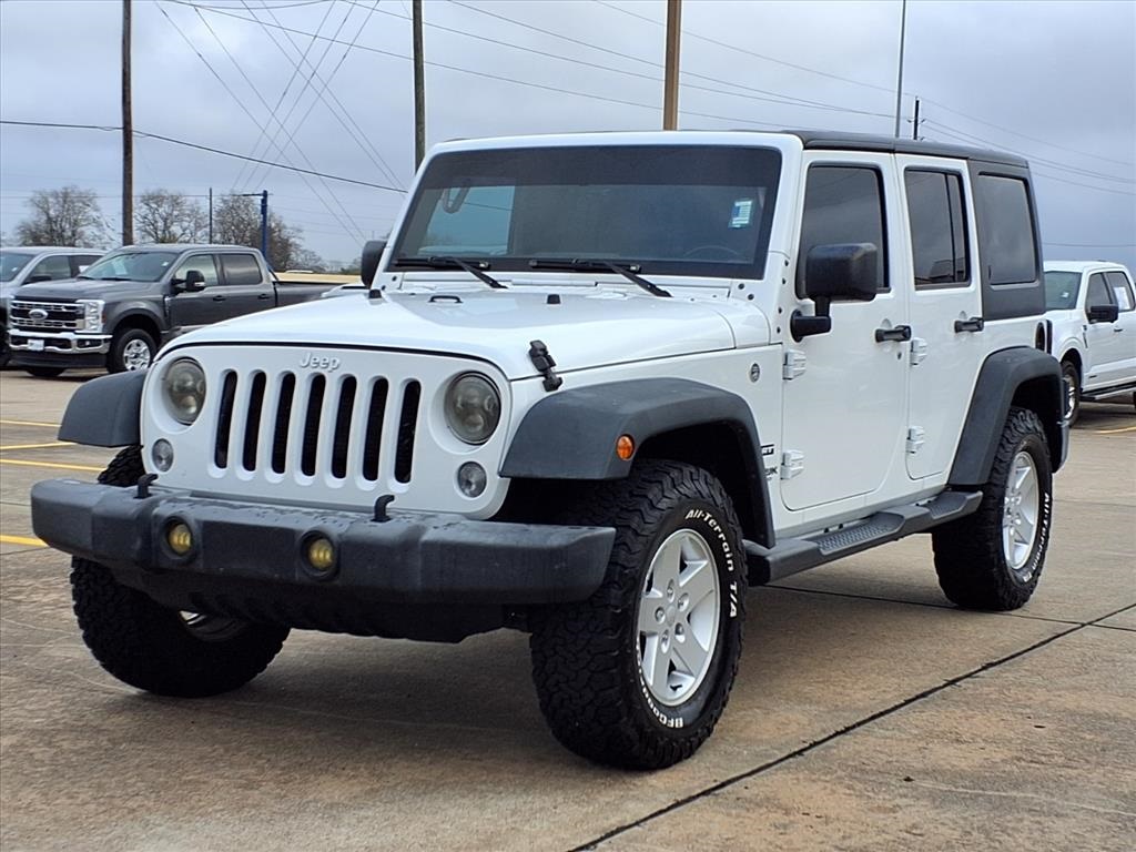 2018 Jeep Wrangler JK Unlimited Sport White at Wharton Ford