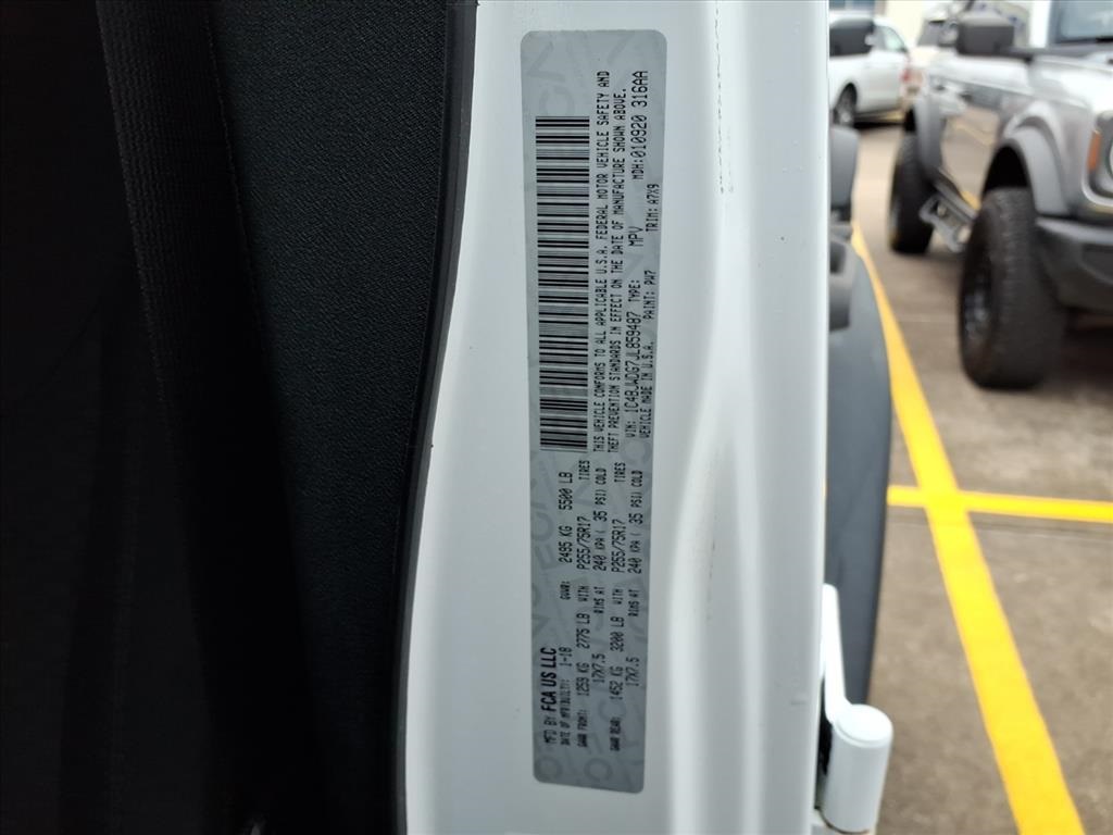 2018 Jeep Wrangler JK Unlimited Sport White at Wharton Ford