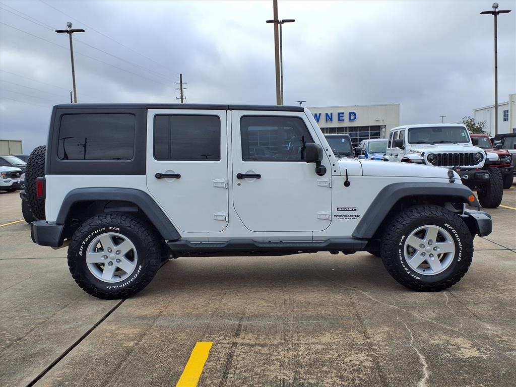 2018 Jeep Wrangler JK Unlimited Sport White at Wharton Ford
