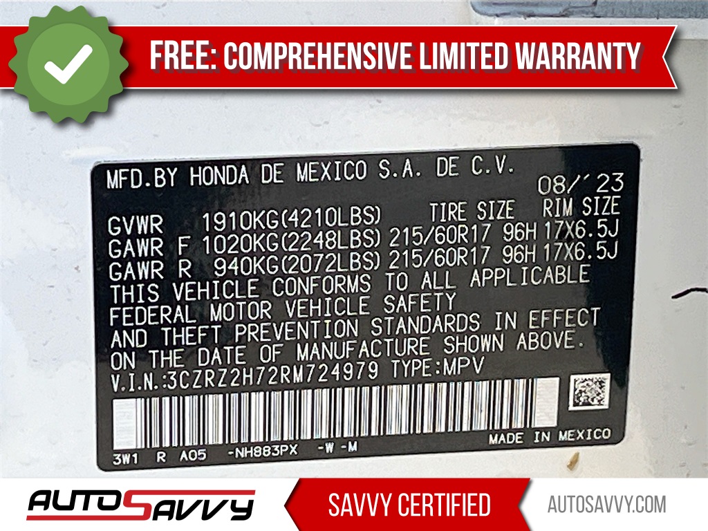 2024 Honda HR-V EX-L White at Community Honda