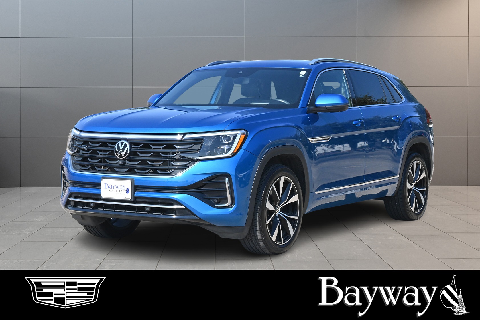 2024 Volkswagen Atlas Cross Sport 2.0T SEL Premium R-Line Blue at Bayshore Chrysler Jeep Dodge Ram