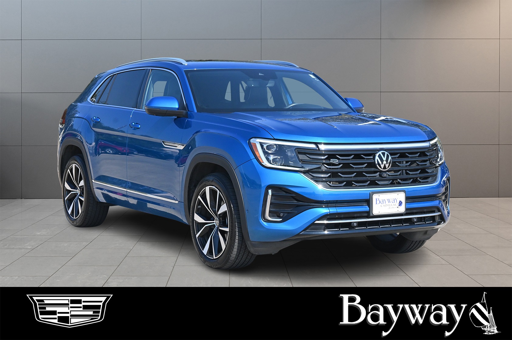 2024 Volkswagen Atlas Cross Sport 2.0T SEL Premium R-Line Blue at Bayshore Chrysler Jeep Dodge Ram