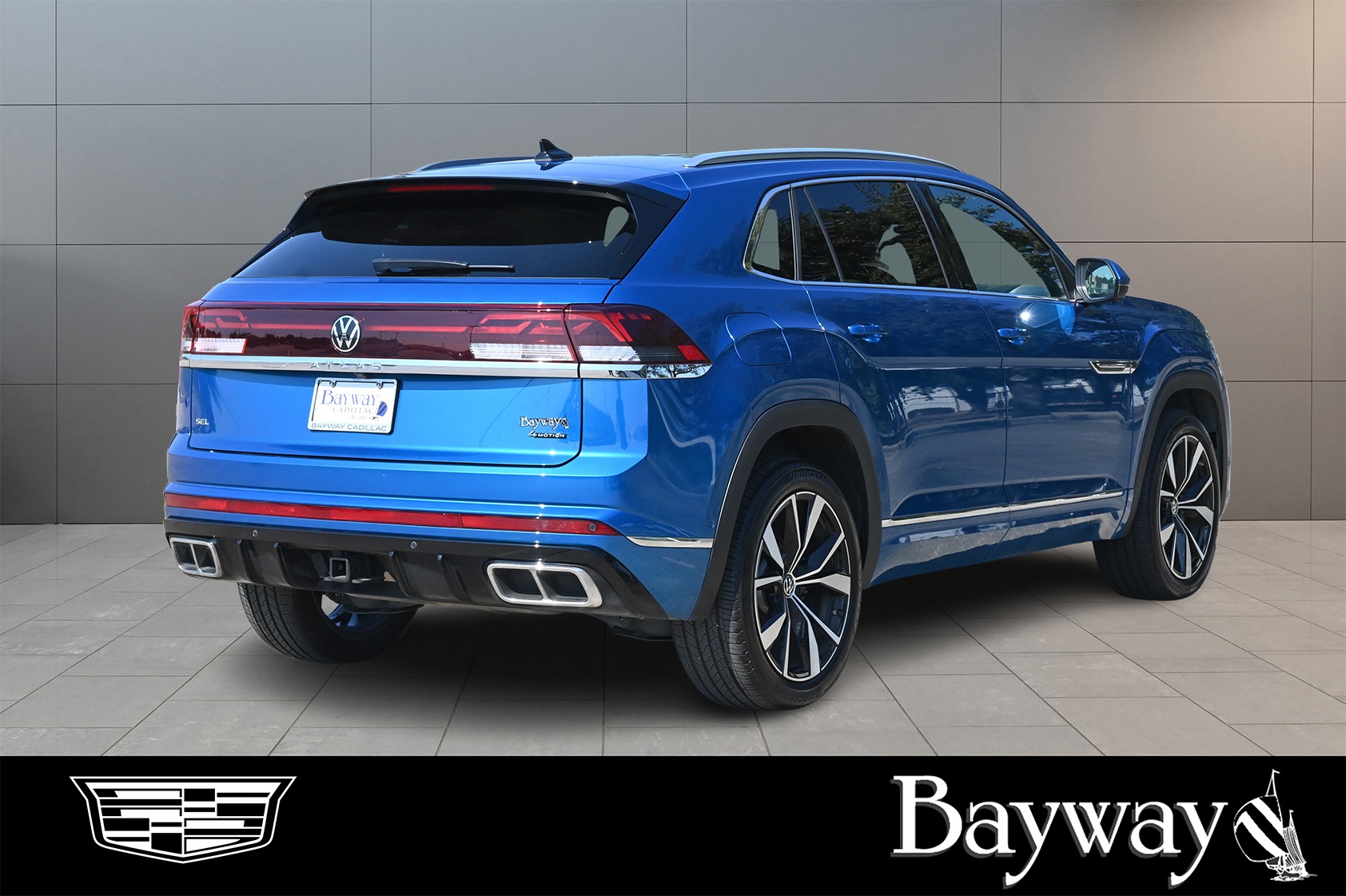2024 Volkswagen Atlas Cross Sport 2.0T SEL Premium R-Line Blue at Bayshore Chrysler Jeep Dodge Ram