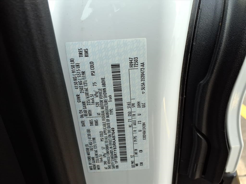 2024 Ford Transit-250 Base White at Baytown Hyundai