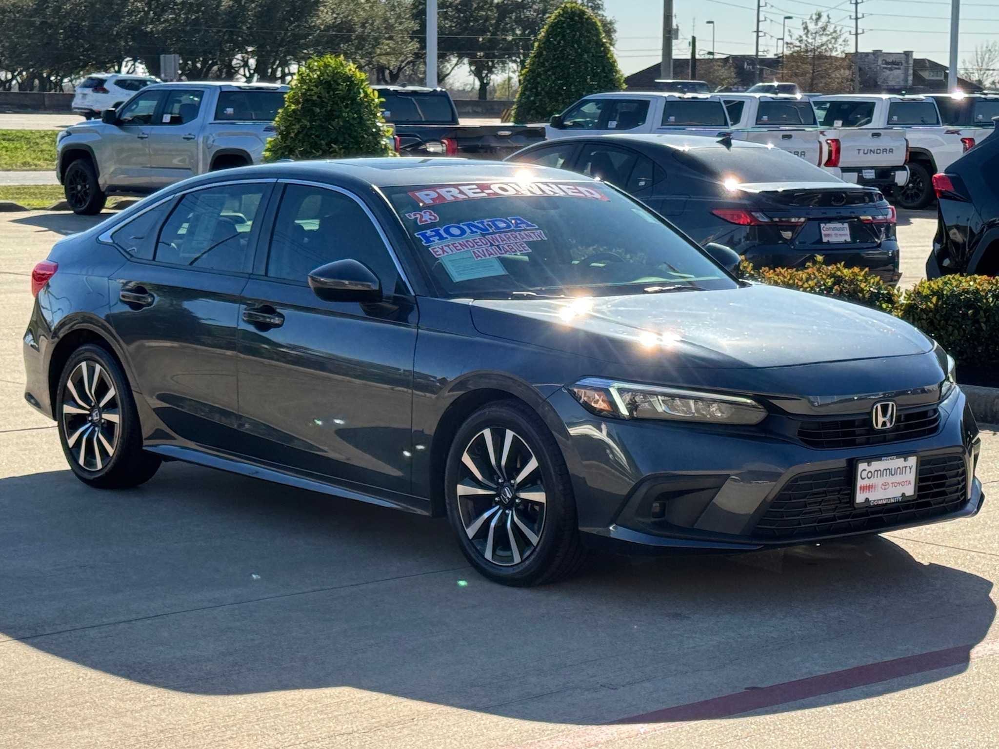 2023 Honda Civic EX Gray at Texan Dodge Chrysler Jeep Ram