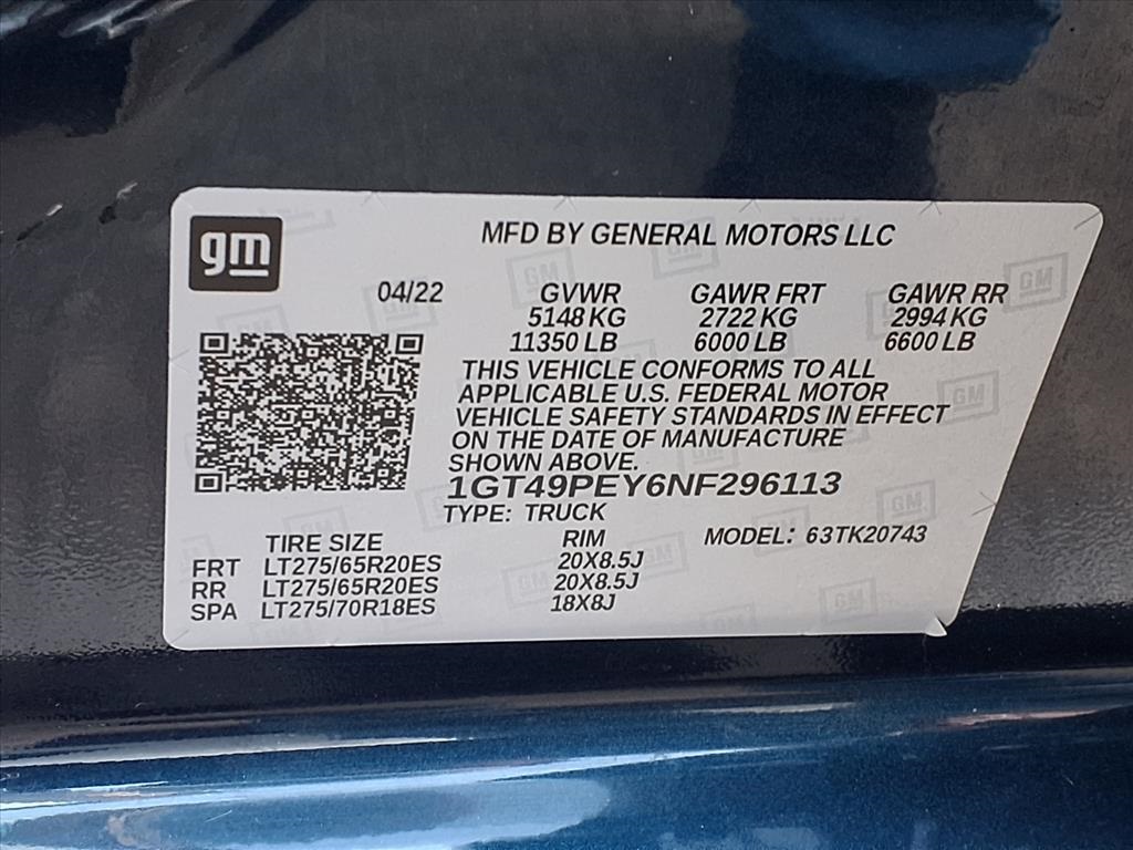 2022 GMC Sierra 2500HD AT4 Blue at Bayway Cadillac Southwest