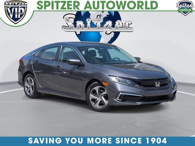Gray 2019 Honda Civic LX FWD Sedan Front-Wheel Drive Continuously Variable Transmission