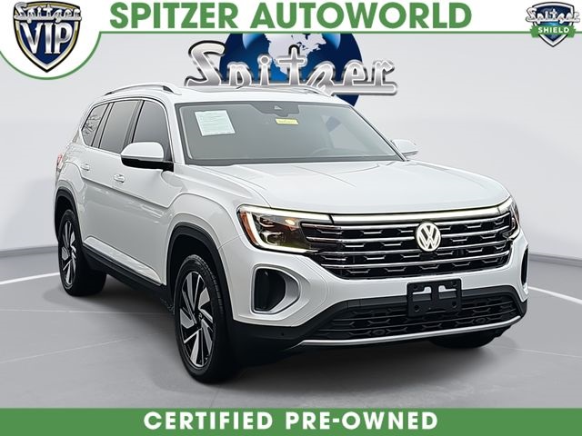 Opal White Pearl 2024 Volkswagen Atlas SEL 4Motion AWD SUV / Crossover All-Wheel Drive 8-Speed Automatic