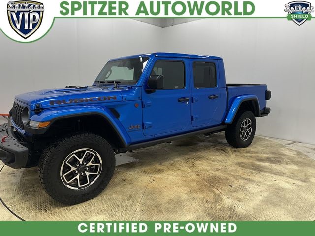 Hydro Blue Pearlcoat 2024 Jeep Gladiator Rubicon Crew Cab 4WD Pickup Truck Four-Wheel Drive 8-Speed Automatic