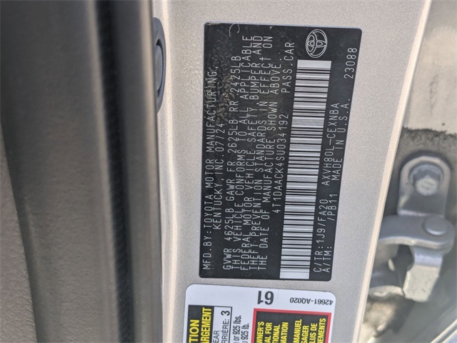 2025 Toyota Camry LE Silver at Davis Toyota of Orangeburg