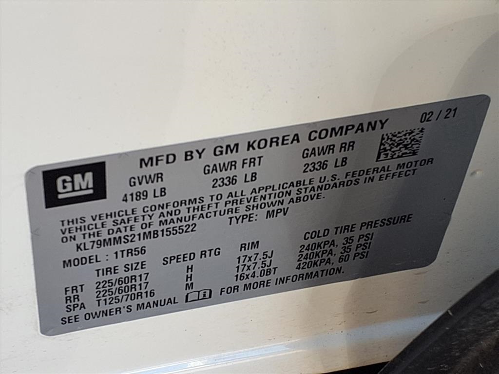 2021 Chevrolet TrailBlazer LS White at Community Toyota