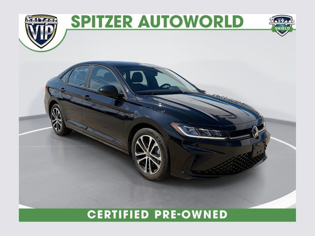 Deep Black Pearl 2025 Volkswagen Jetta Sedan Front-Wheel Drive 8-Speed Automatic