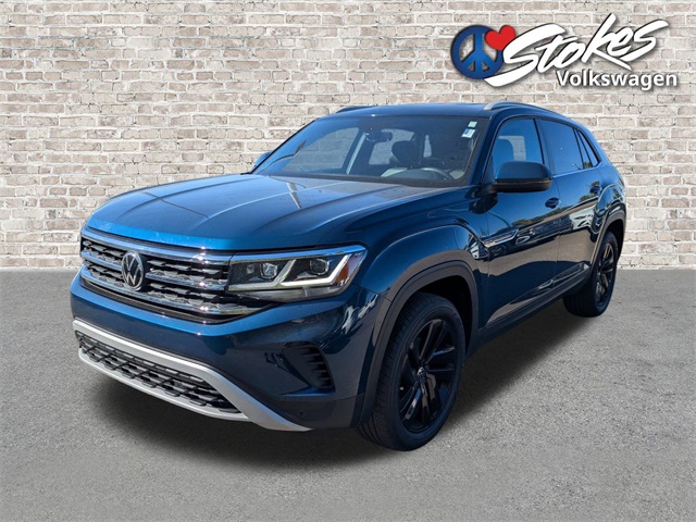 2021 Volkswagen Atlas Cross Sport 2.0T SE w/Technology Blue at Stokes Volkswagen