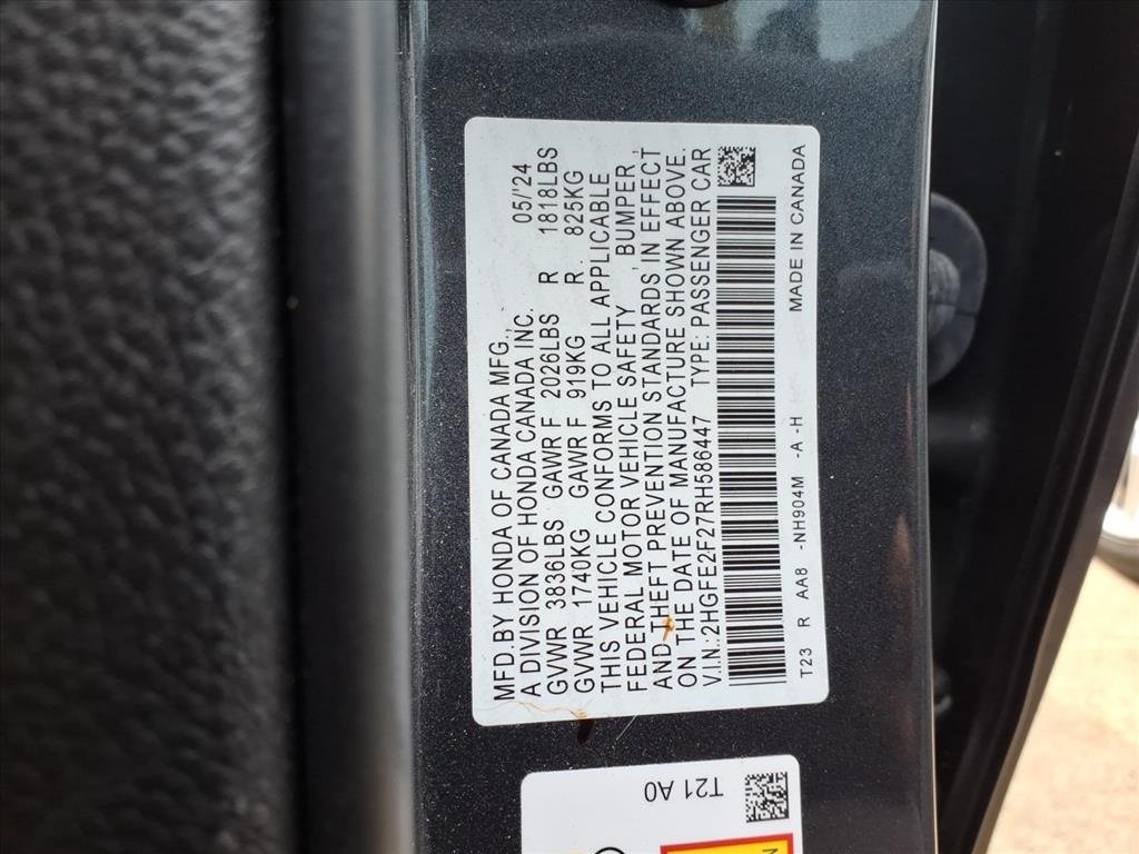 2024 Honda Civic LX Gray at DeMontrond Auto Country