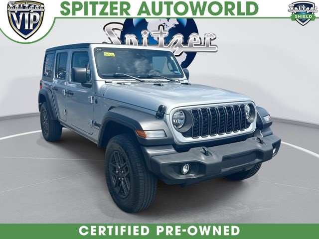 Silver Zynith Clearcoat 2024 Jeep Wrangler SUV / Crossover Four-Wheel Drive 8-Speed Automatic