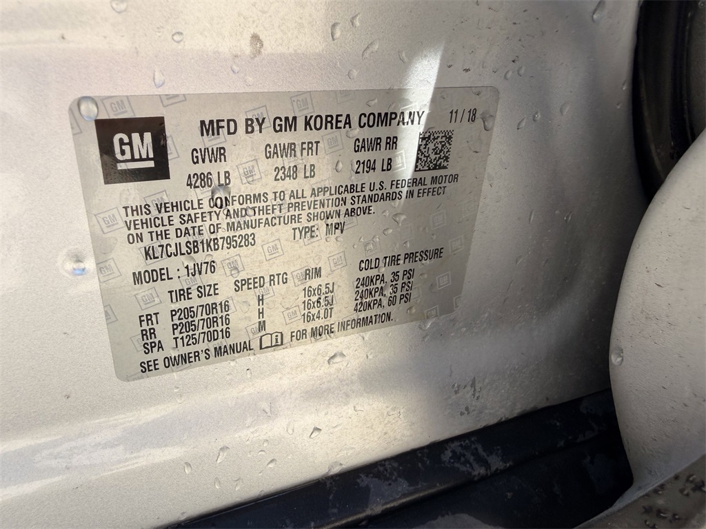 2019 Chevrolet Trax LT Silver at Wharton Ford