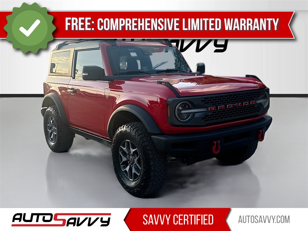 2023 Ford Bronco Badlands Red at Bayway Chrysler Dodge Jeep Ram