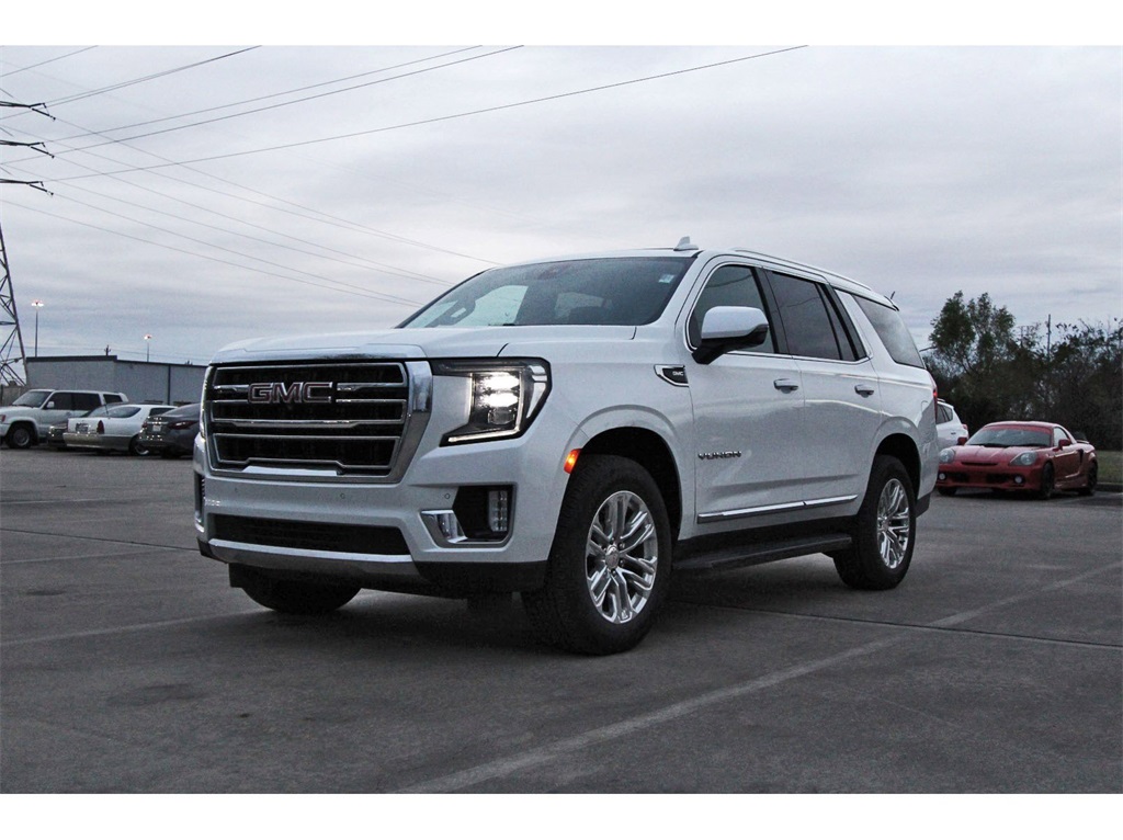 2021 GMC Yukon SLT White at Bayway Cadillac of The Woodlands