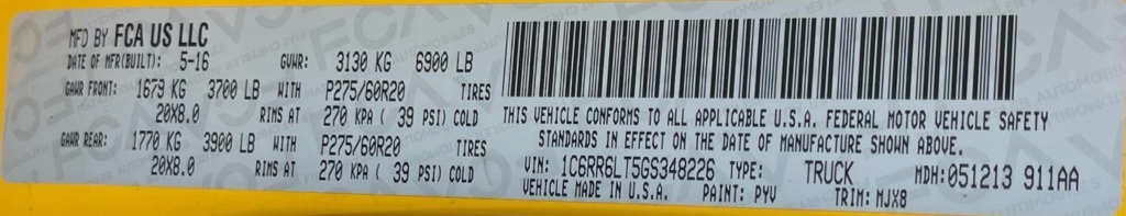 2016 Ram 1500 Lone Star Yellow at Durrett Motor Company